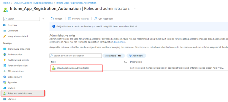 App Registration for Intune – endusersupports.com